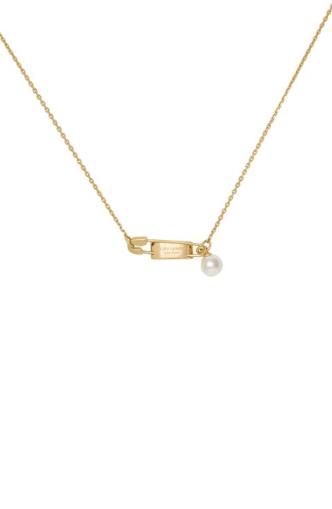 Sam Tag Safety Pin Pendant Necklace