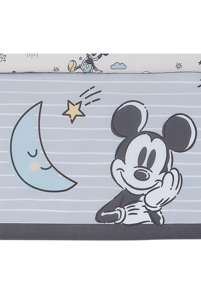 Lambs & Ivy Disney Baby Moonlight Mickey Mouse 3-Piece Nursery Crib Bedding Set, Alternate, color, Gray