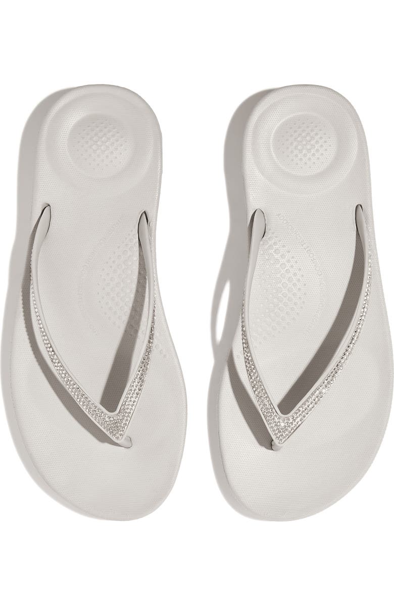 FitFlop iQushion<sup>™</sup> Splash Crystal Flip Flop, Alternate, color, Tiptoe Grey