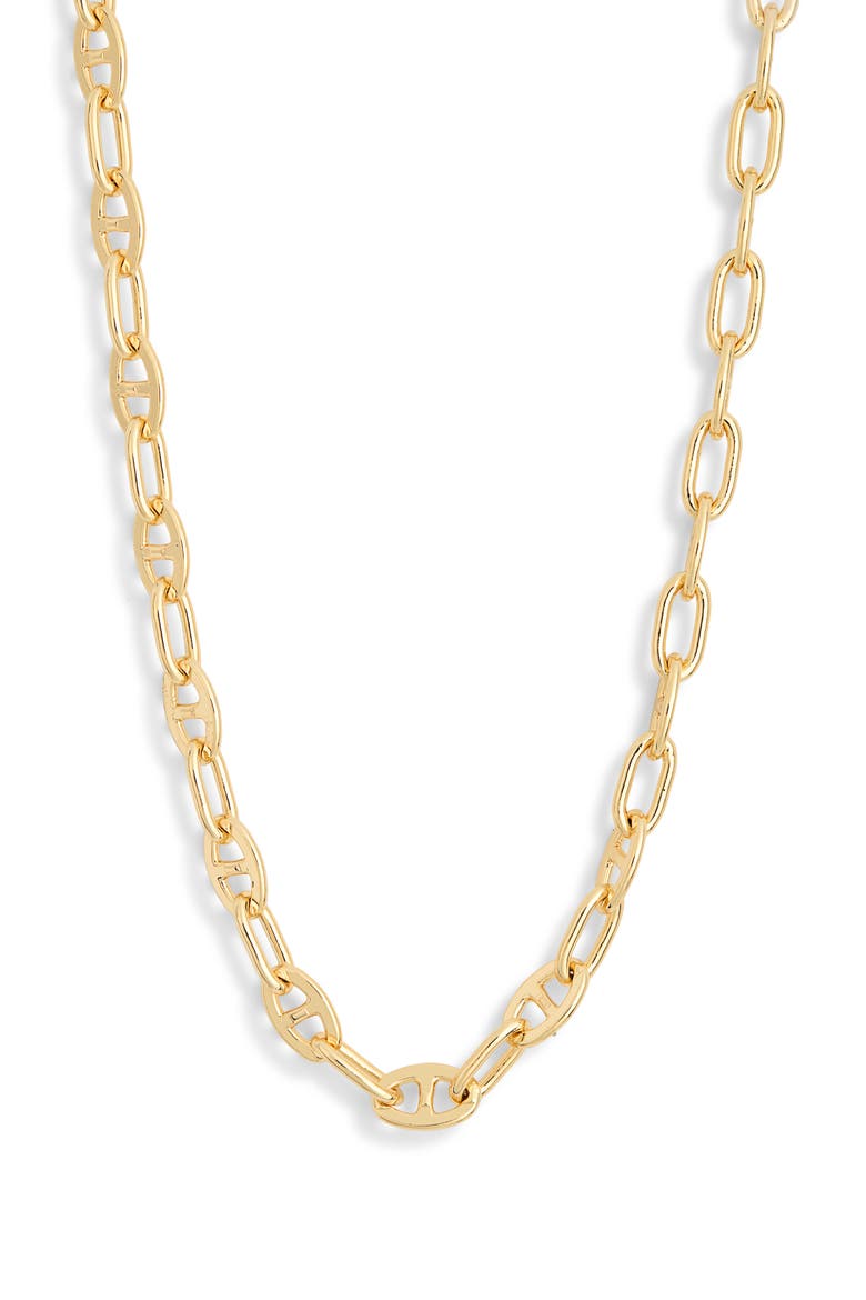 Demi-Fine Mariner Chain Necklace, Main, color, GOLD