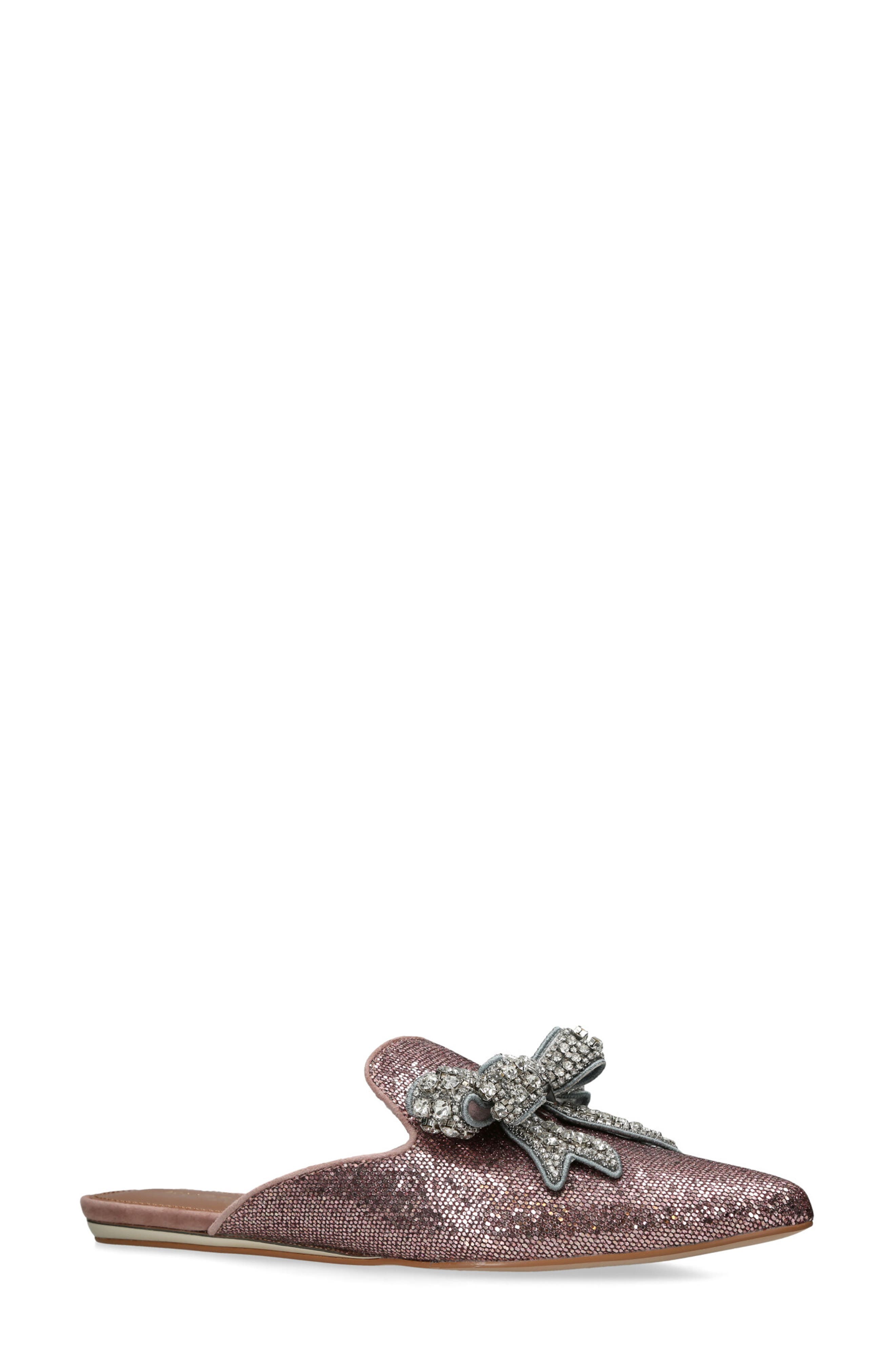 Olive Bow Pointed Toe Mule, Main, color, LIGHT/ PASTEL PINK