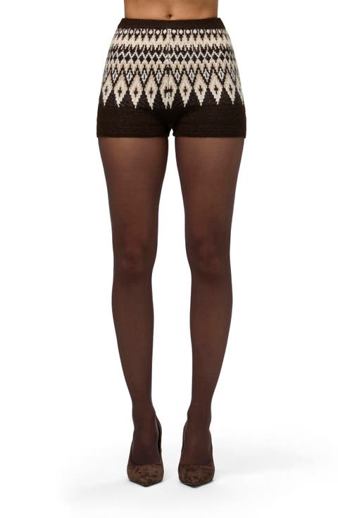 Fair Isle Knit Hot Pants