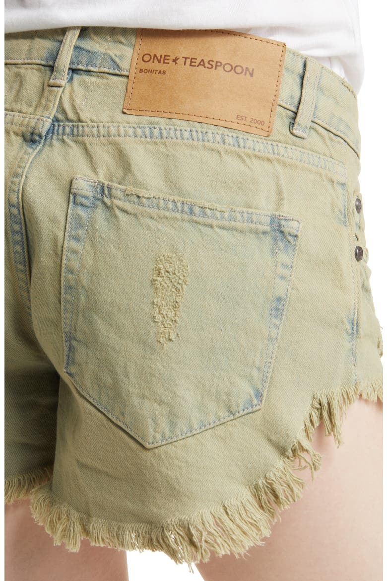 Khaki Haze Bonita Low Rise Denim Shorts, Alternate, color, KHAKI HAZE