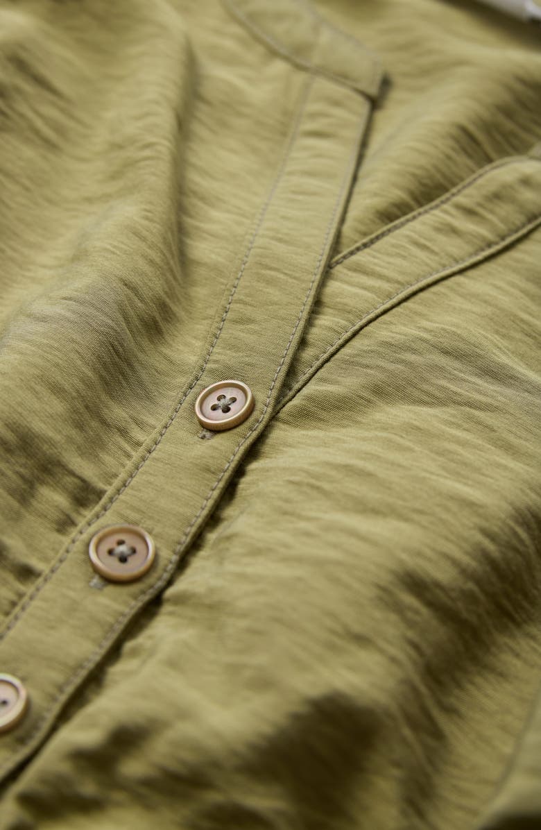 Ingrid & Isabel<sup>®</sup> Versatile Button Front Tiered Woven Maternity/Nursing Dress, Alternate, color, Olive