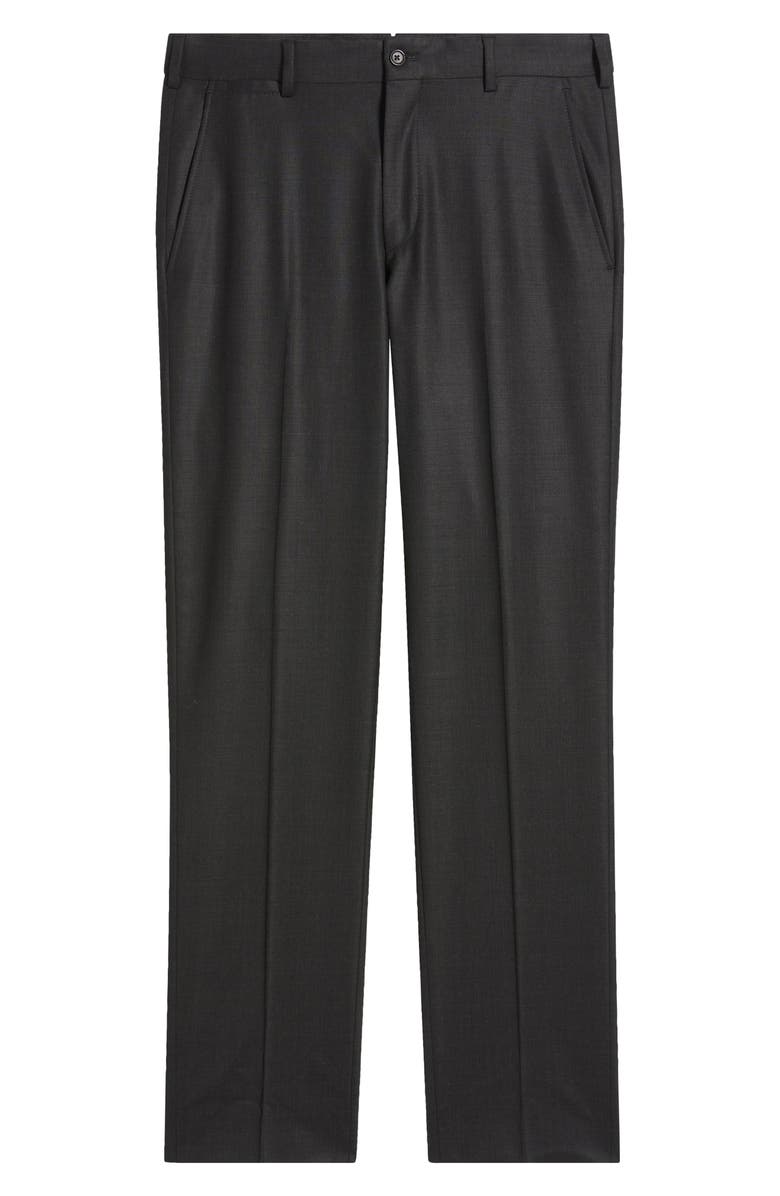 Bugatchi Regular Fit Stretch Wool Pants, Alternate, color, Black