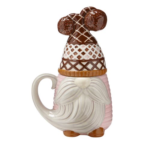 Valter Gnome Lidded Mug Ceramic Drinkware Christmas Design
