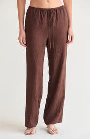 CRESCENT Easy Wear Textured Woven Pants
