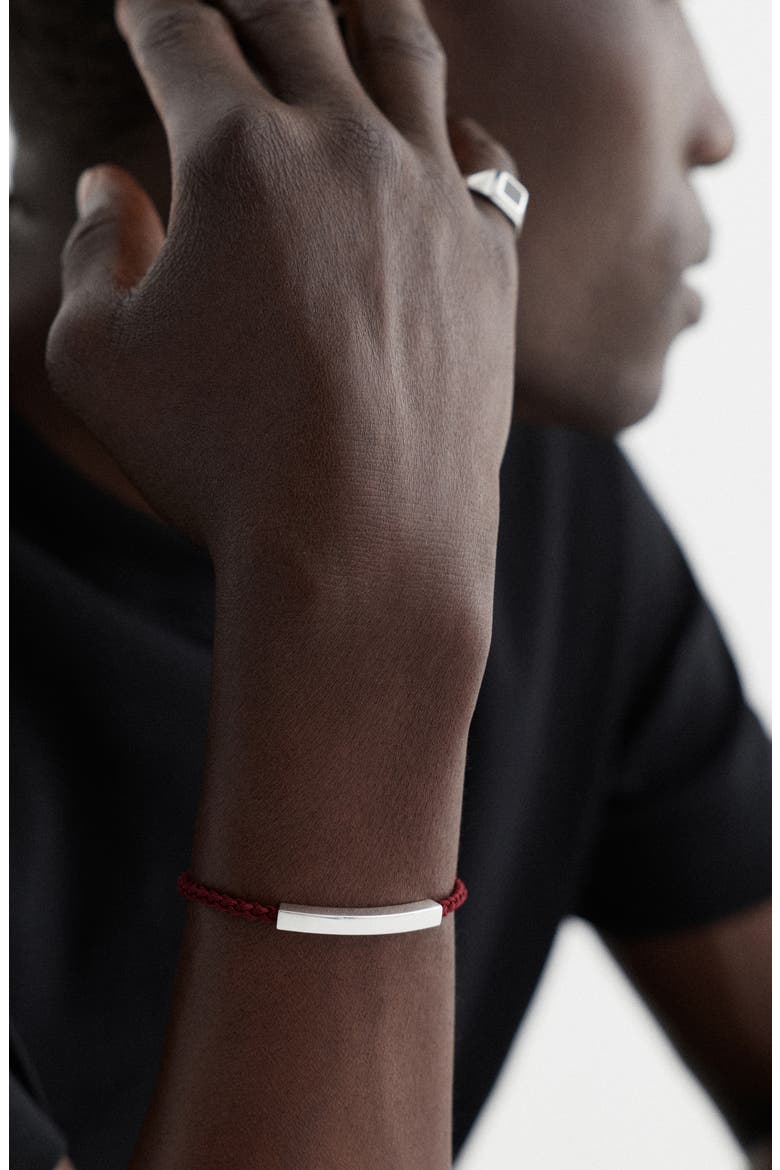 Linear Cord Bracelet, Alternate, color, STERLING SILVER