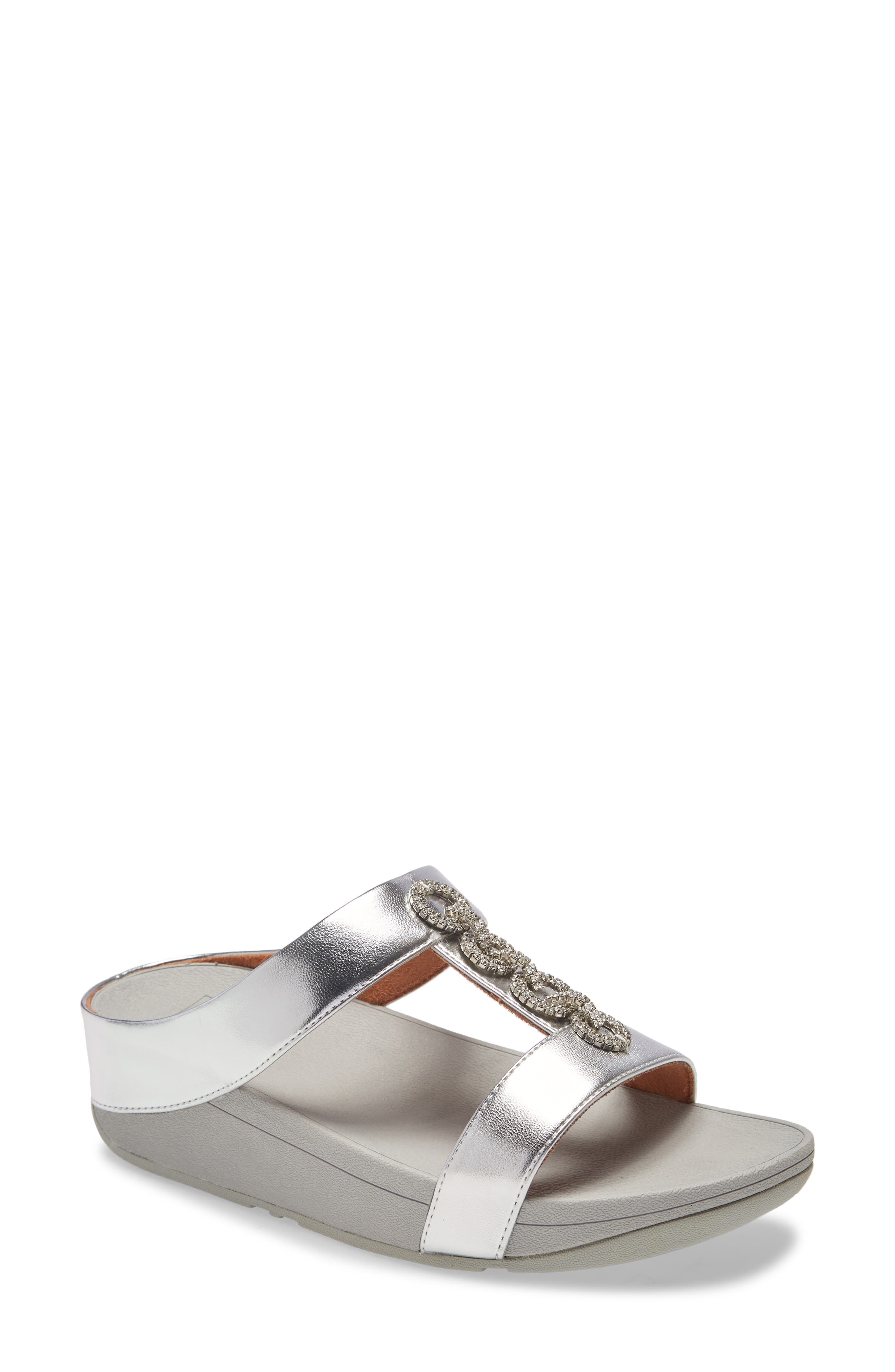 FitFlop Fino Sparkle Wedge Slide Sandal