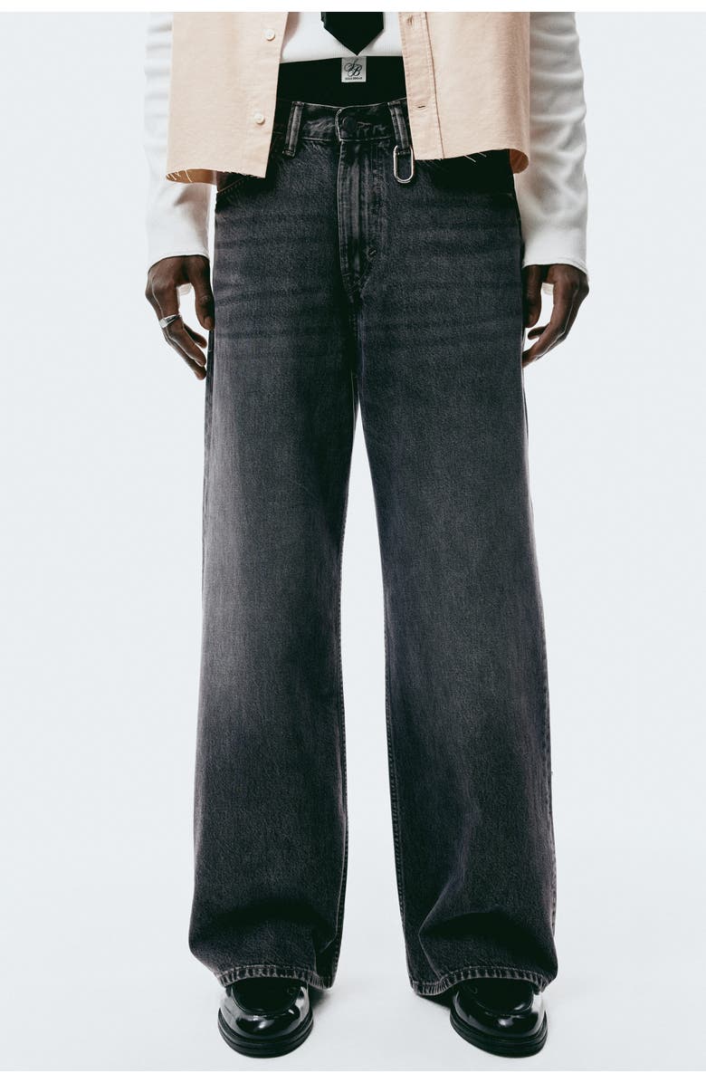 H&M Wide Jeans, Alternate, color, Denim Gray