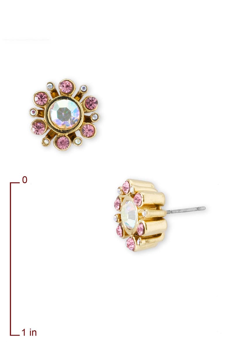 Stud Earrings, Alternate, color, PINK/ ROSE GOLD