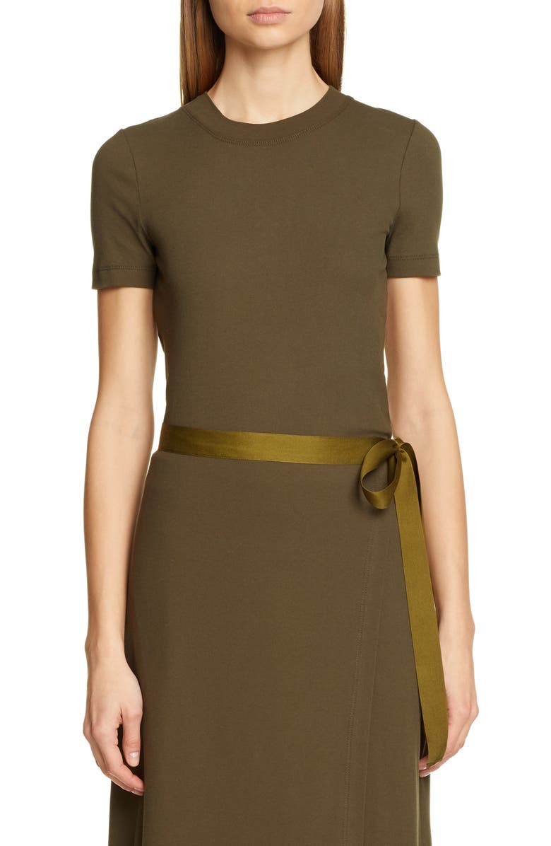 Rosetta Getty Apron Wrap Tee, Main, color,