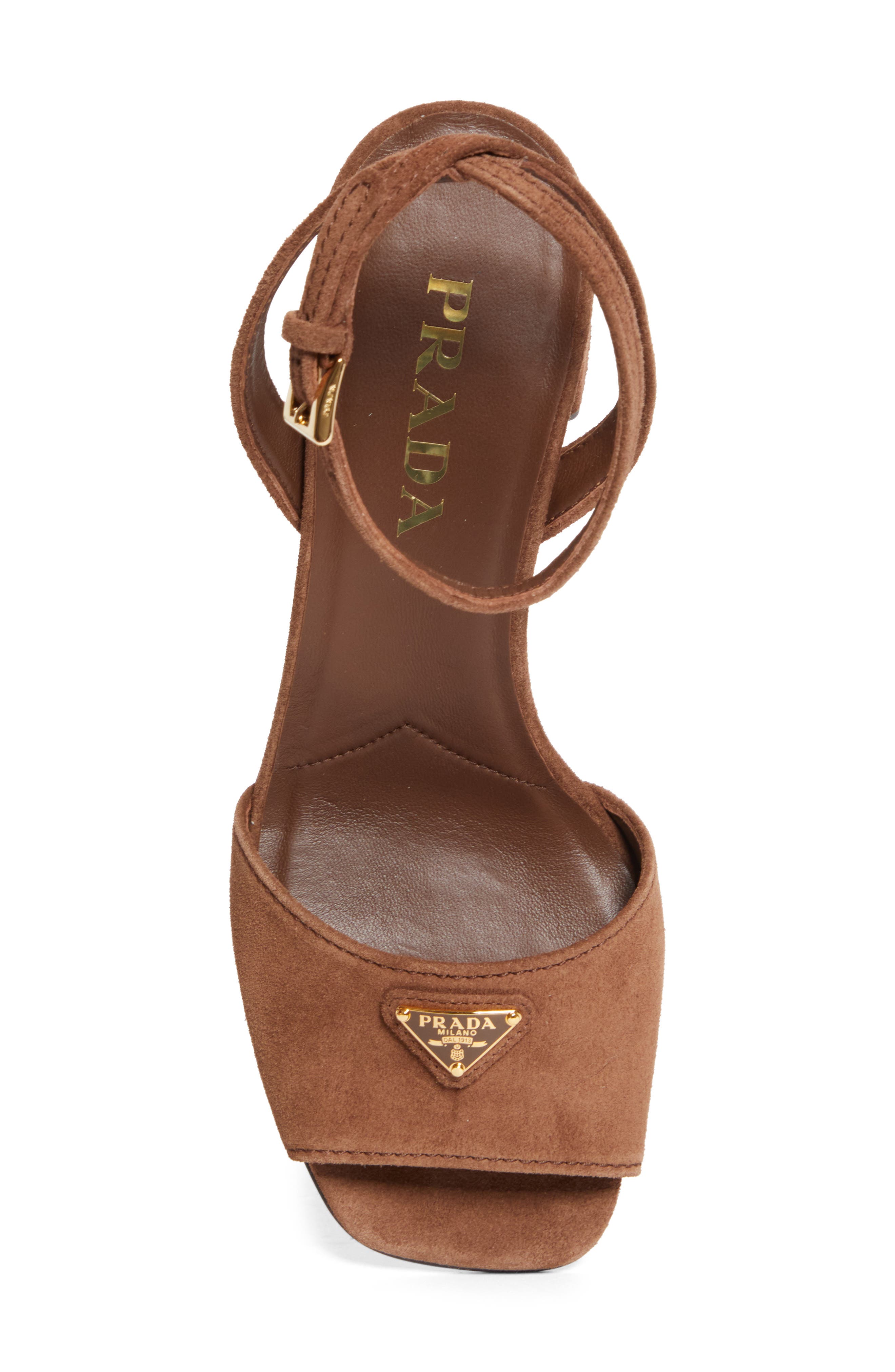 Block Heel Ankle Strap Sandal, Alternate, color, BROWN