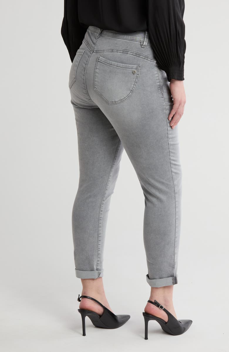 Democracy Ankle Skimmer Roll Cuff Jeans, Alternate, color, Light Grey Artisinal