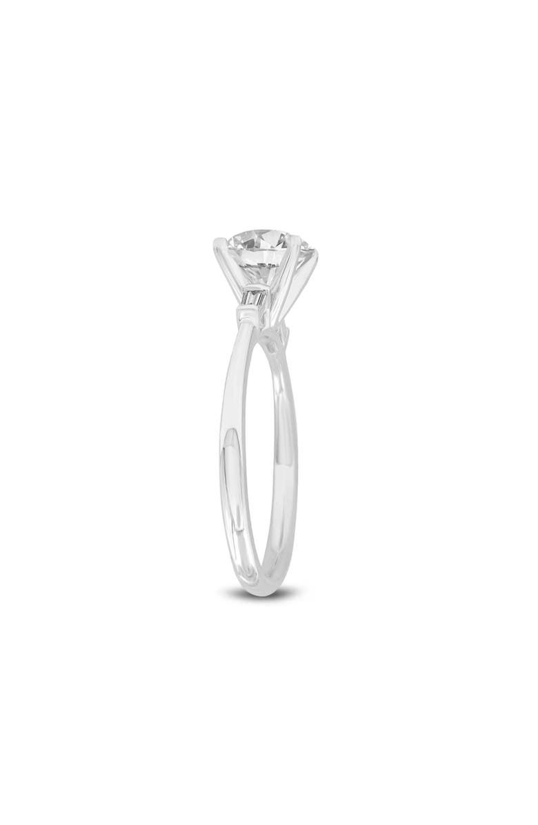 LuvMyJewelry Liora 14K White Gold Round Cut Lab Grown Diamond 3 Stone Engagement Ring - 1.6 ctw, Alternate, color, 14K White Gold