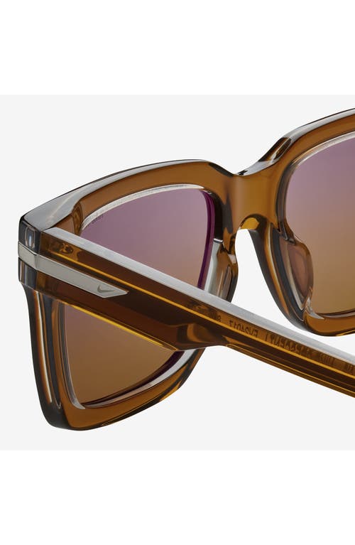 Nike Crescent I 54mm Rectangular Sunglasses In Brown