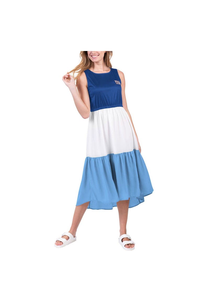 Women's G-III 4Her by Carl Banks Royal/Light Blue New York Giants 12th Inning Colorblock Dress, Main, color, Royal