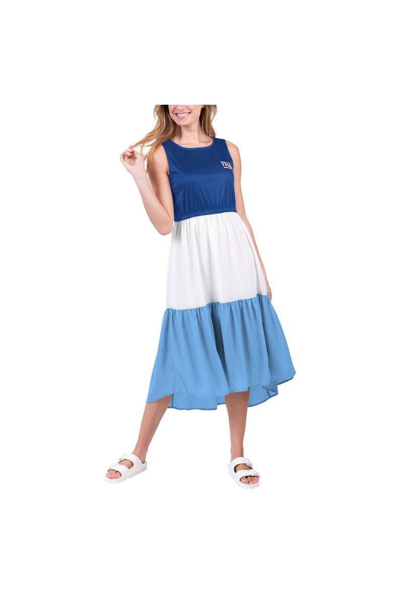 G-III 4HER BY CARL BANKS Women's G-III 4Her by Carl Banks Royal/Light Blue New York Giants 12th Inning Colorblock Dress, Main, color, Royal