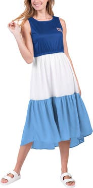 G-III 4HER BY CARL BANKS Women's G-III 4Her by Carl Banks Royal/Light Blue New York Giants 12th Inning Colorblock Dress
