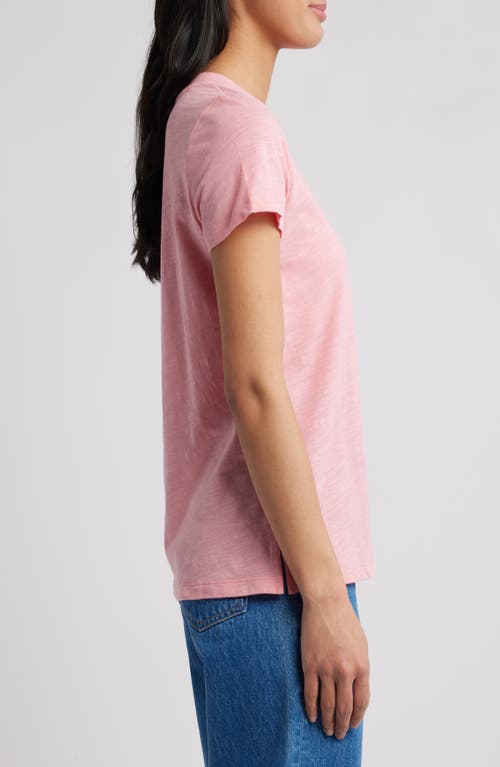 Shop Caslonr Caslon(r) Cotton & Modal V-neck T-shirt In Pink Geranium