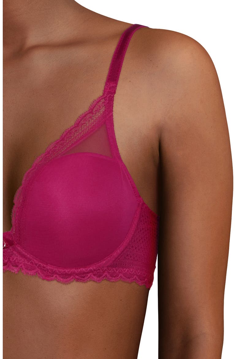 Parisian Allure Plunge Underwire Bra, Alternate, color, MAGENTA