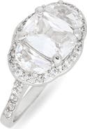 NORDSTROM RACK Cubic Zirconia Oval Halo Ring
