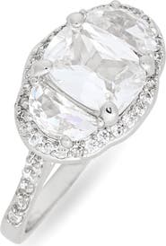 NORDSTROM RACK Cubic Zirconia Oval Halo Ring