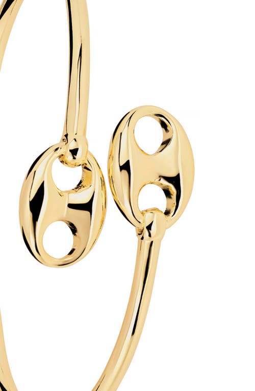 Athra Luxe Sculpted Bypass Bangle In Gold