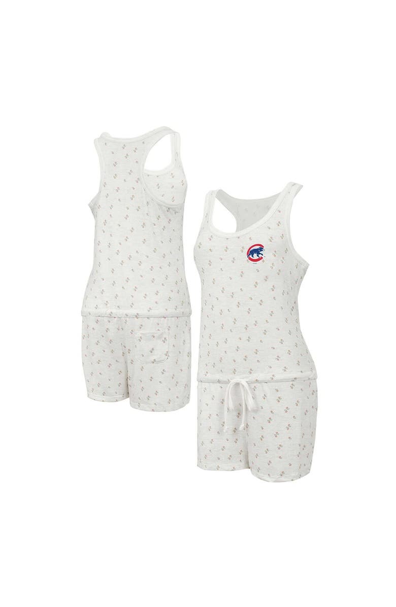 CONCEPTS SPORT Women's Concepts Sport Cream Chicago Cubs Gardner Hacci Knit Romper, Main, color, Cream