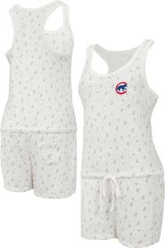 CONCEPTS SPORT Women's Concepts Sport Cream Chicago Cubs Gardner Hacci Knit Romper