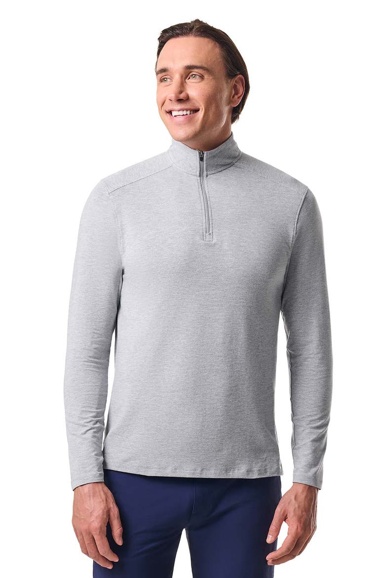 Men's Sonora Quarter-Zip, UPF 50+ Sun Protection, Main, color, Grey Heather