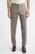 BOSS Genius Slim Fit Flat Front Wool Dress Pants