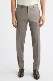 BOSS Genius Slim Fit Flat Front Wool Dress Pants