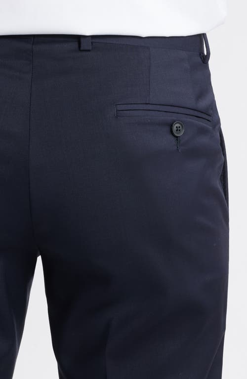 Allsaints Ross Solid Slim Fit Taper Leg Wool Pants Suit Separate In Navy