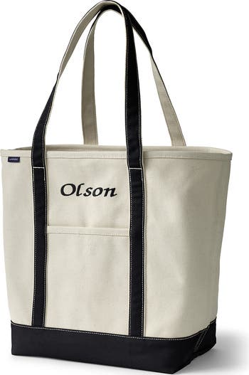 バッグ LANDS' END TOTE BAG Opentop LARGE Amazon.com: Lands' End Natural Open Top Canvas Tote Natural