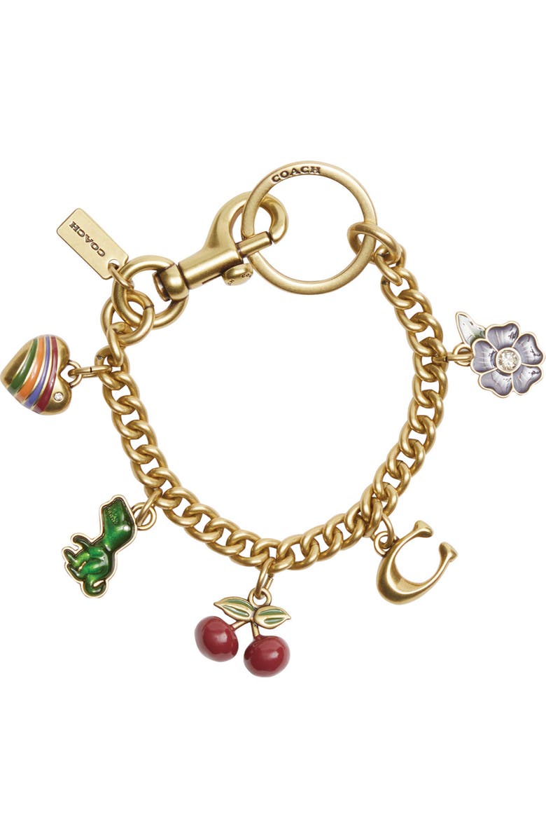 COACH Motif Chain Bag Charm, Alternate, color,