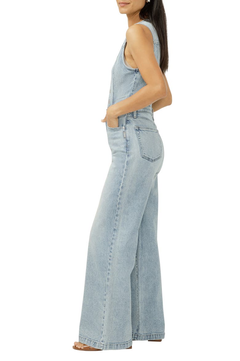 Wide Leg Denim Jumpsuit, Alternate, color, HOLBOX