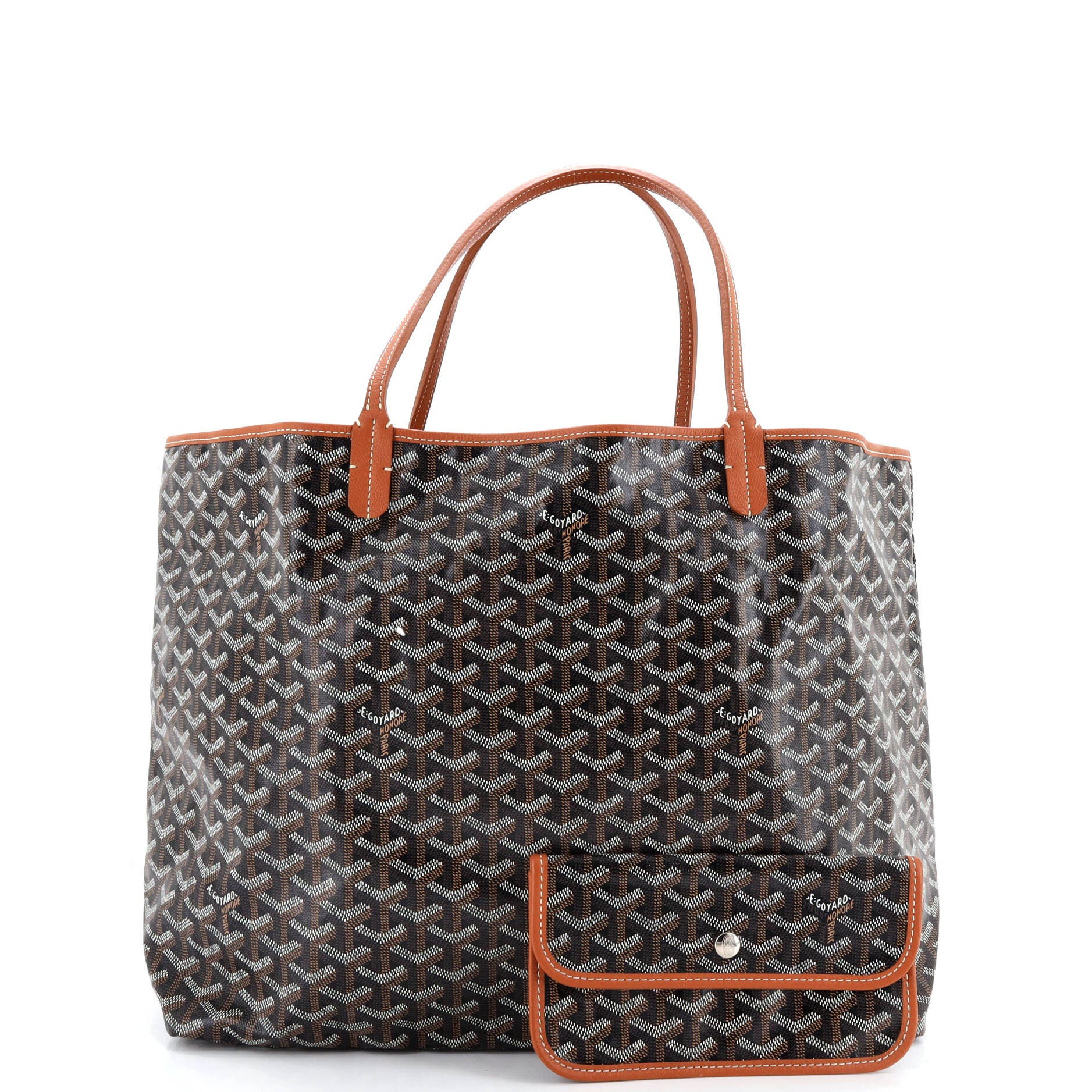 Pre-Owned Goyard Saint Louis Tote Coated Canvas GM, Alternate, color, Brown