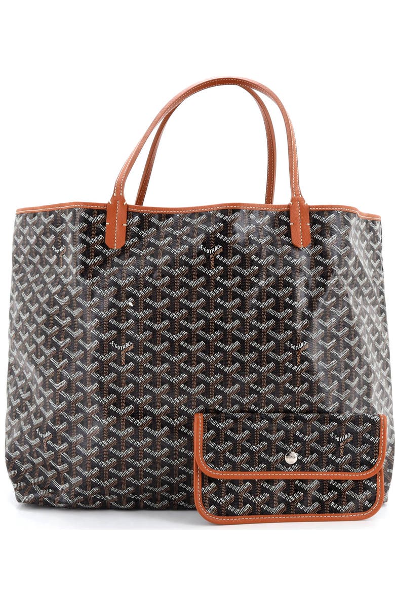 Pre-Owned Goyard Saint Louis Tote Coated Canvas GM, Alternate, color, Brown