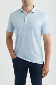 johnnie-O Seymour Stripe Featherweight Performance Polo