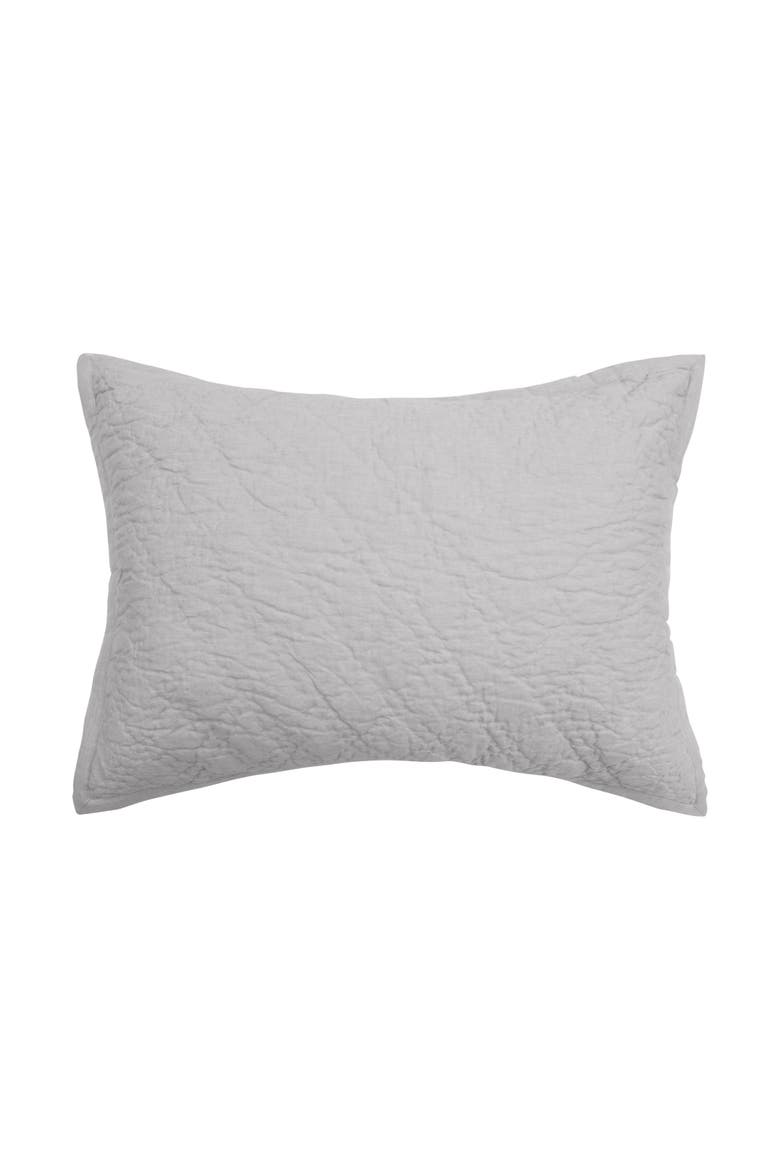 Emory 100% Cotton Standard Pillow Sham 20" x 26", Main, color, Grey