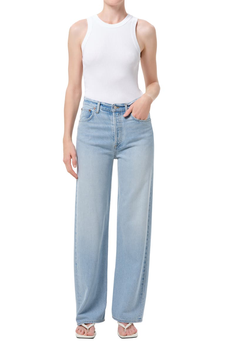 AGOLDE Ren High Waist Wide Leg Jeans, Alternate, color, Memory Light Indigo