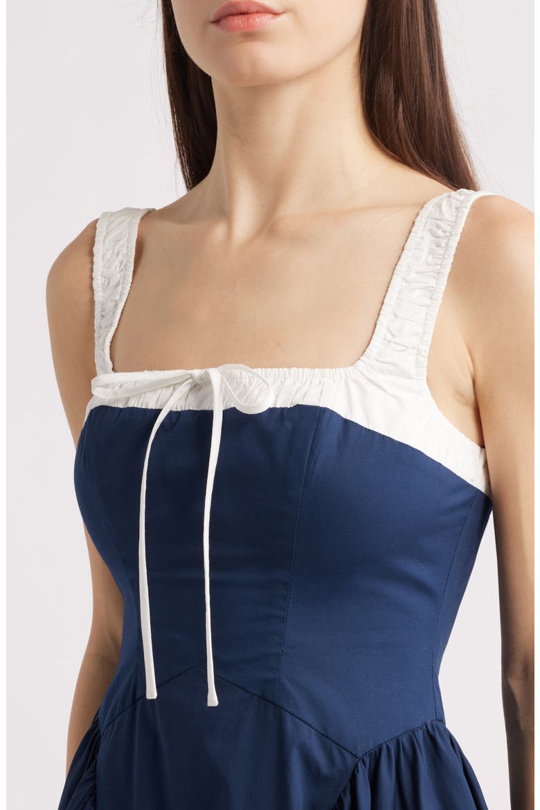 colorblock cotton midi dress moon river Colorblock Cotton Midi Dress (Women)