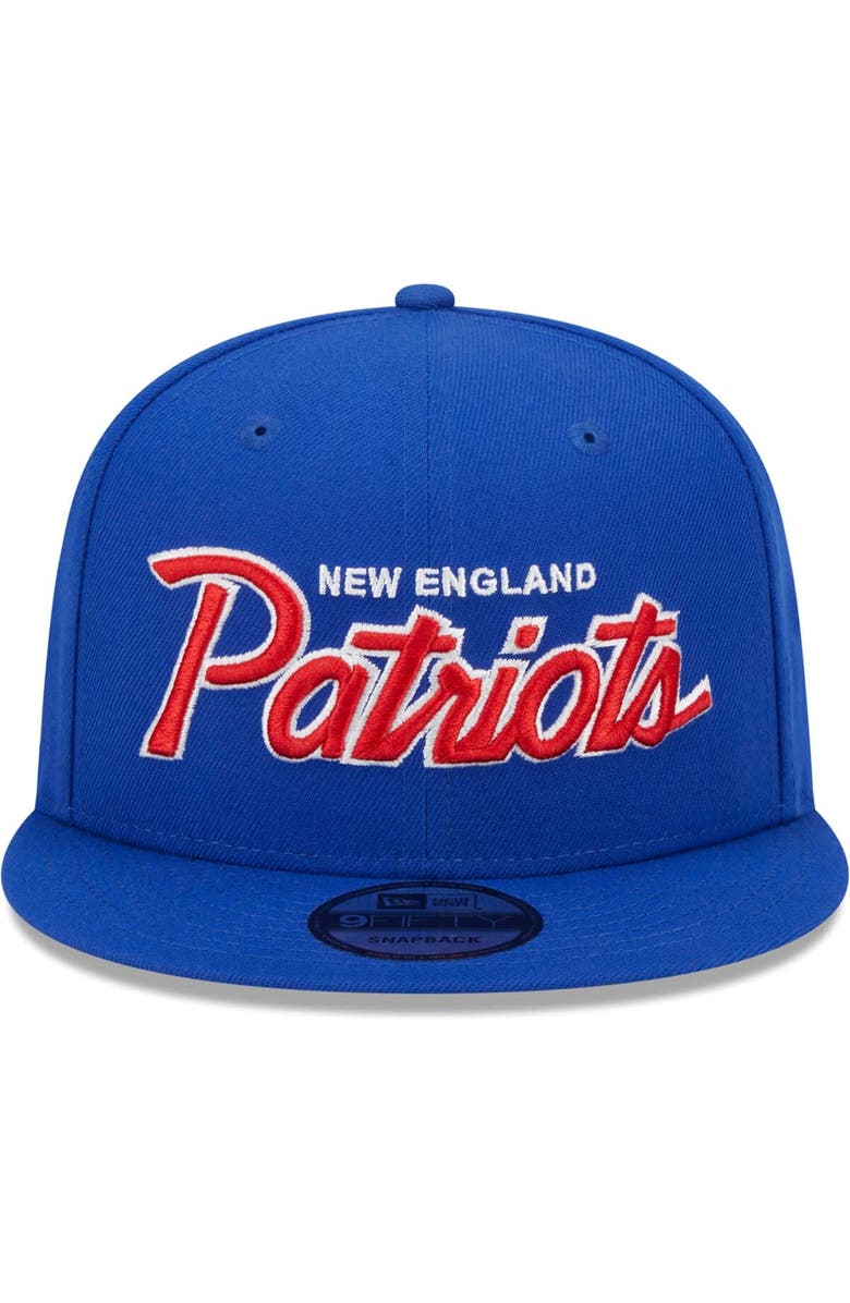 New Era Men's New Era Royal New England Patriots Main Script 9FIFTY Snapback Hat, Alternate, color,