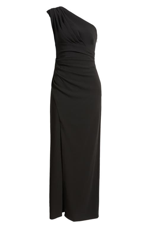 Vince Camuto Draped One-shoulder Crepe Gown