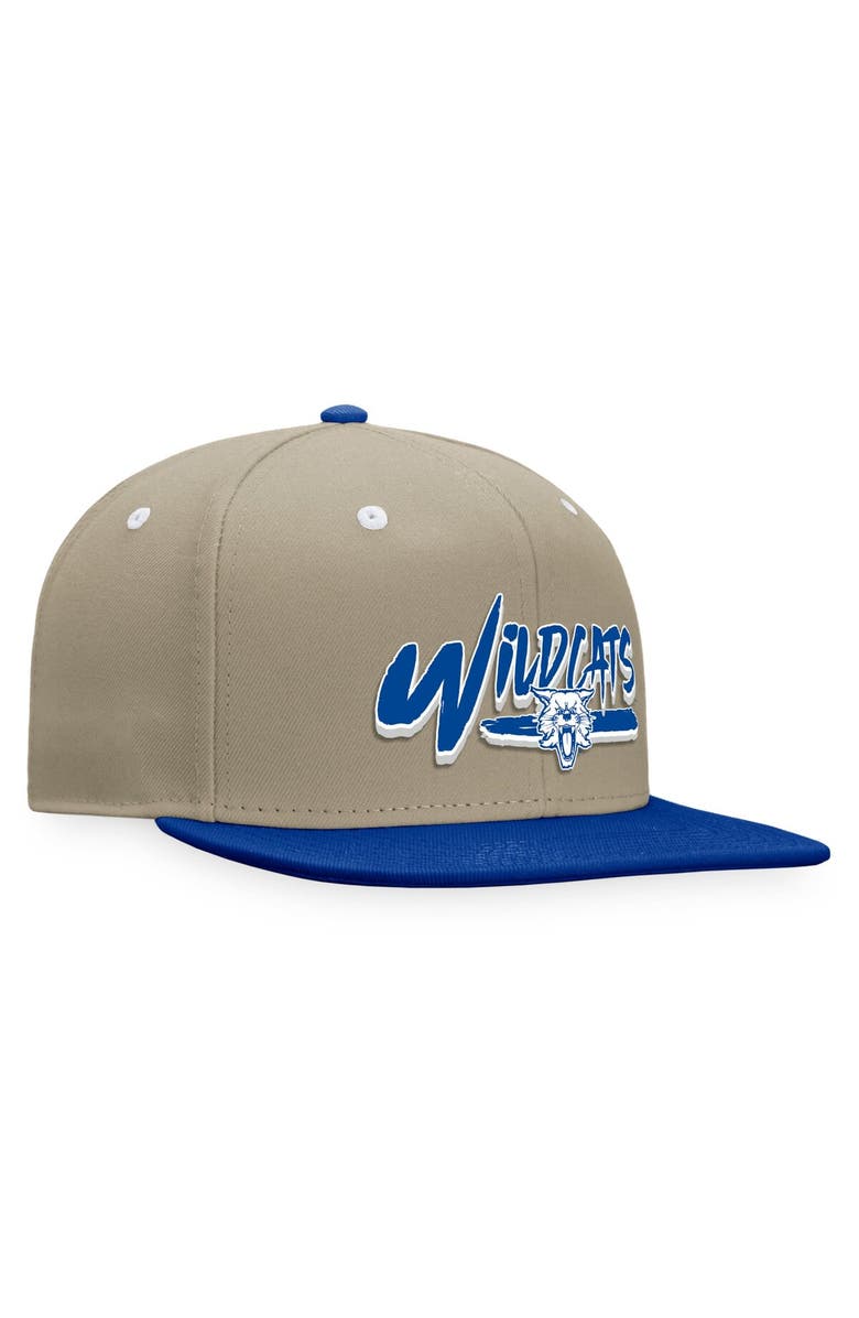 TOP OF THE WORLD Men's Top of the World Khaki/Royal Kentucky Wildcats Land Snapback Hat, Alternate, color, Khaki