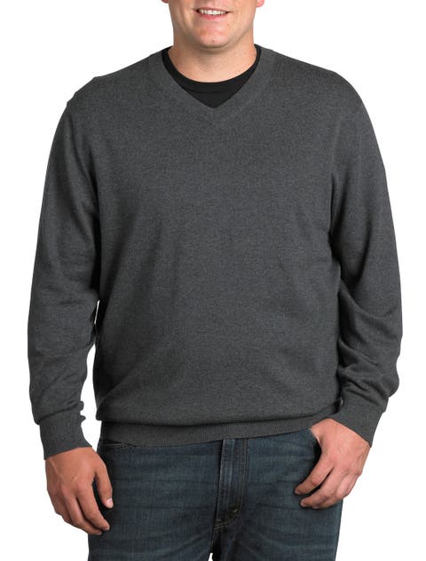 Big & Tall Cashmere Blend V-Neck Sweater