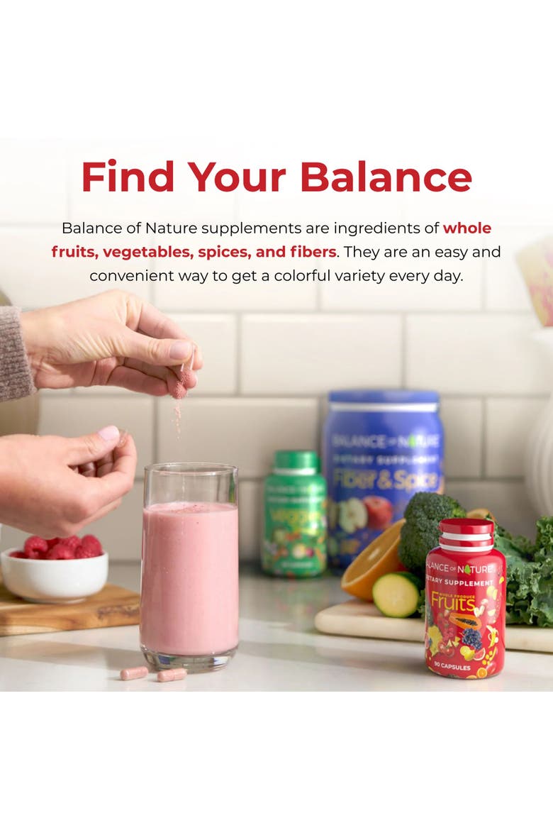 Whole Fruit Blend Dietary Supplement Capsules, Alternate, color, None