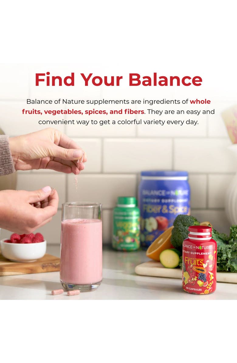 Balance of Nature Whole Fruit Blend Dietary Supplement Capsules, Alternate, color, NO COLOR