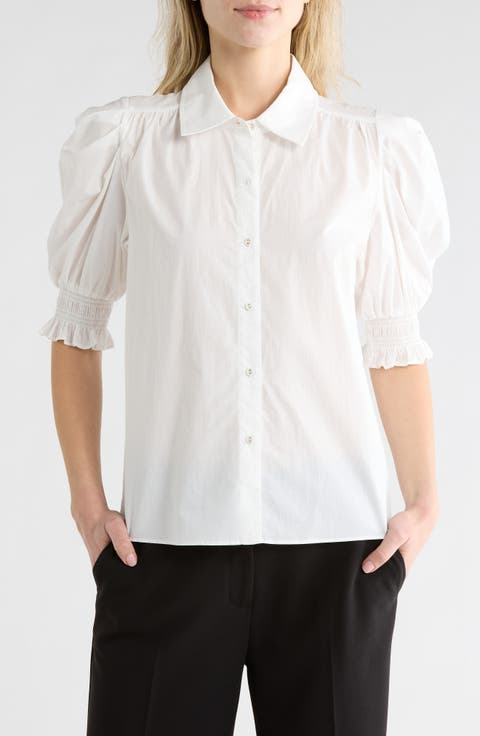 Corinne Puff Sleeve Button-Up Shirt